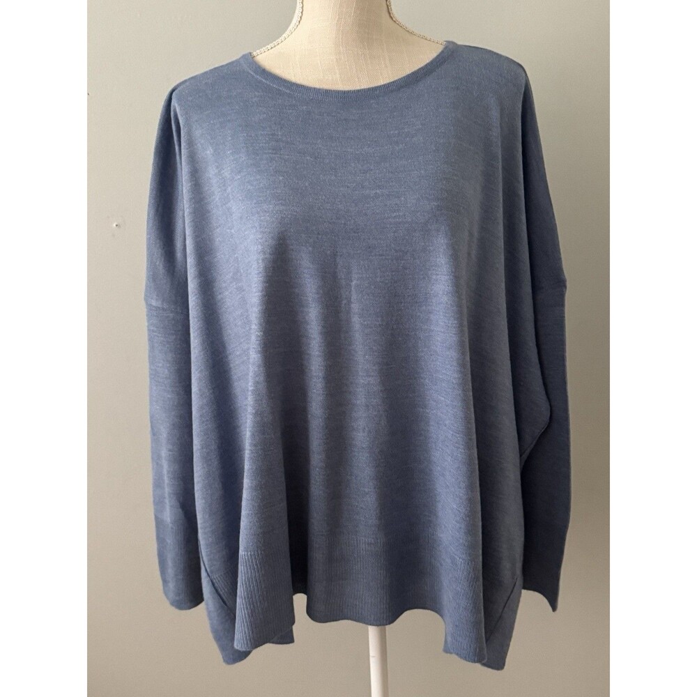 Mersea The Amour Sweater in Saltwater Blue Heart Elbow Patch OS